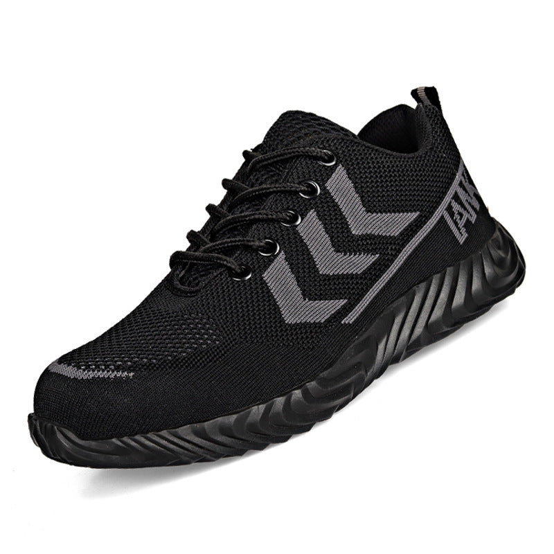 Anti-smashing And Anti Piercing Soft Soled Wear-resistant Protective Safety Shoes Grey
