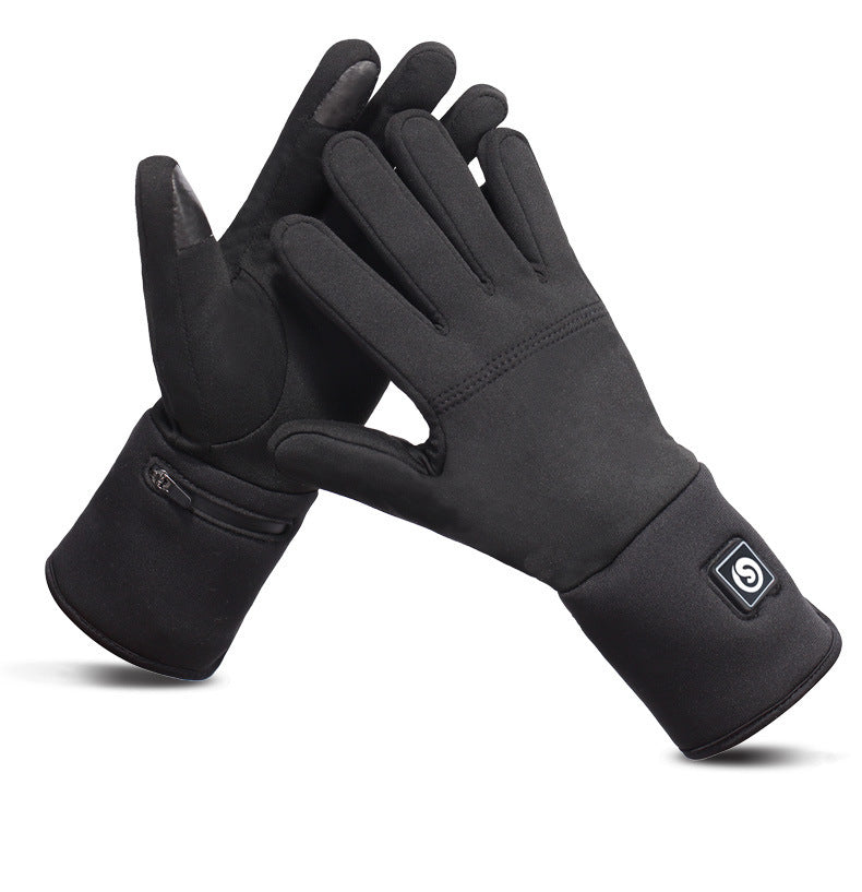 Mountaineering gloves sports riding heated gloves Black