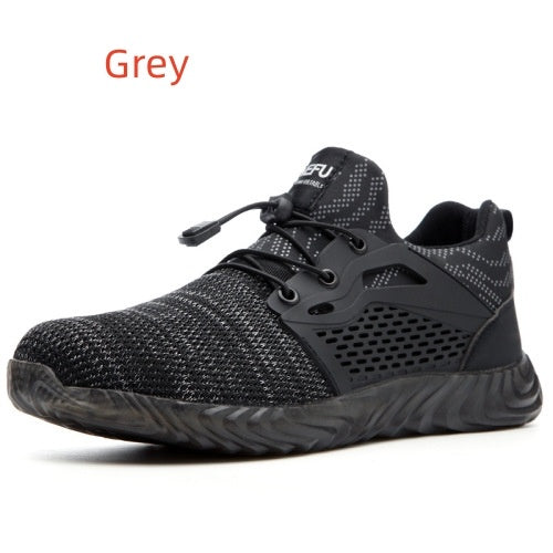 Ightweight Electrician Insulated Steel Toe Anti-Smash And Anti-Puncture Safety Shoes Grey