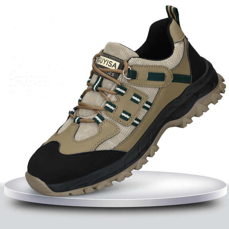 Anti-smash And Anti-puncture Steel Baothead Comfortable Soft Soled Safety Shoes Brown
