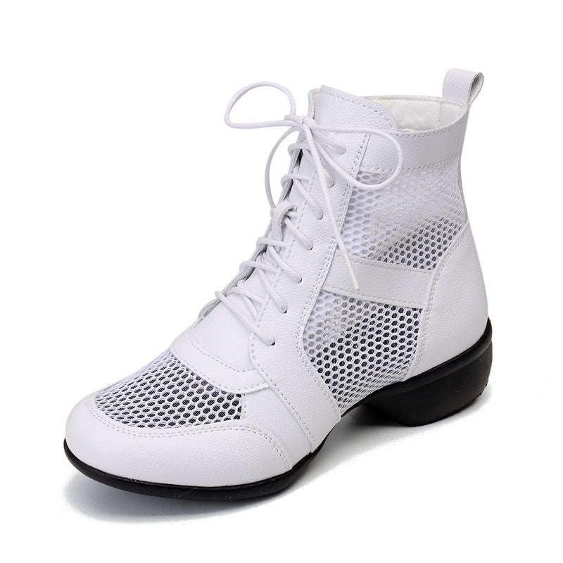 Modern Dance Shoe Women's Four Seasons Single White Mesh
