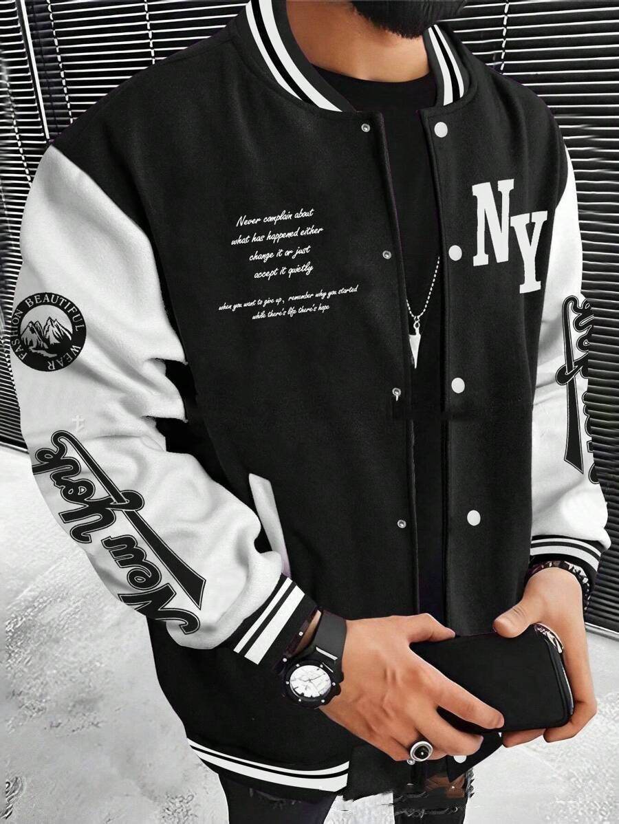 Men's Cardigan Baseball Uniform Jacket Coat Jacket 11