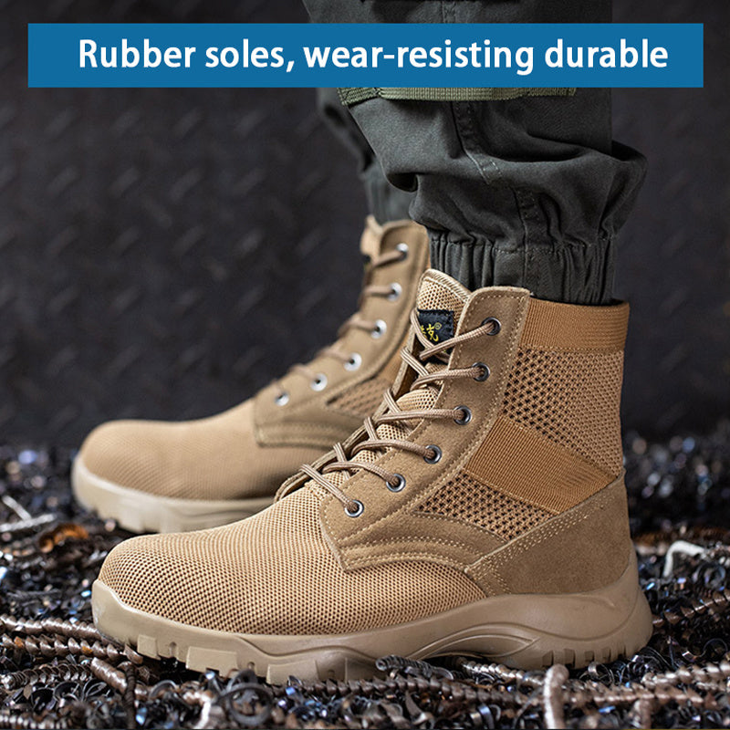 Men's Casual Breathable Anti-smashing Anti-piercing Safety Shoes