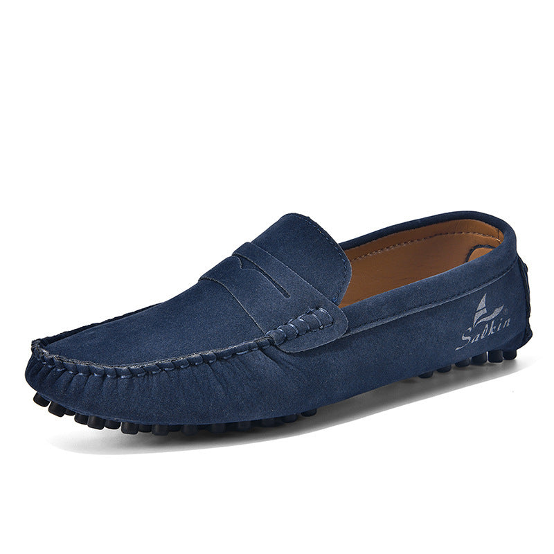 Men's Gommino Slip-on Fashion All-matching Dark Blue