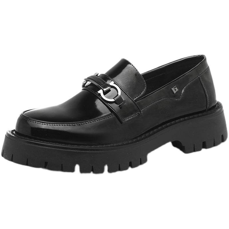 Black Hairstylist Korean Style British Casual Slip-On Shoes