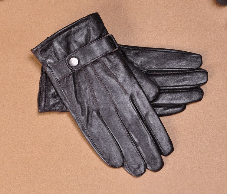 Men's warm gloves Brown One size