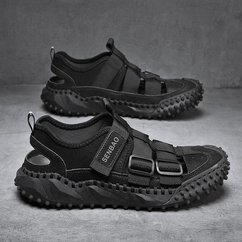 Plus Size Men's Mesh Breathable Casual Shoes Hollow Out 5809 Black