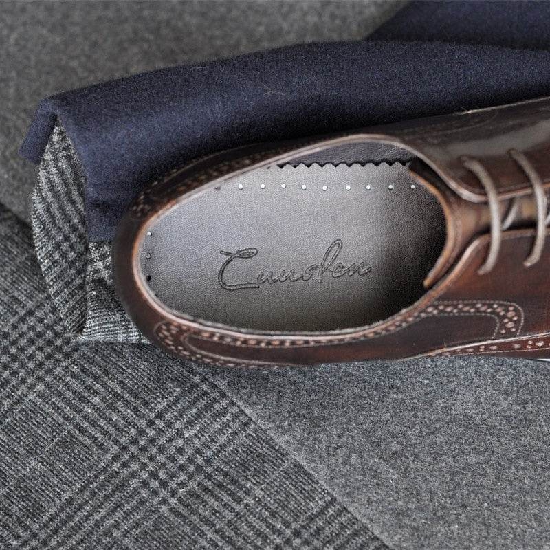 Handmade Genuine Leather Men's Pointed Toe Business Formal Wear Leather Shoes