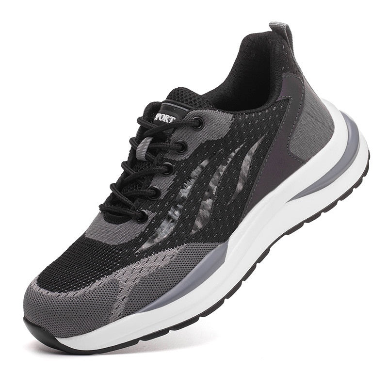 Men's Anti-smash And Anti-puncture Protection Electrician Insulated Safety Shoes Black Grey