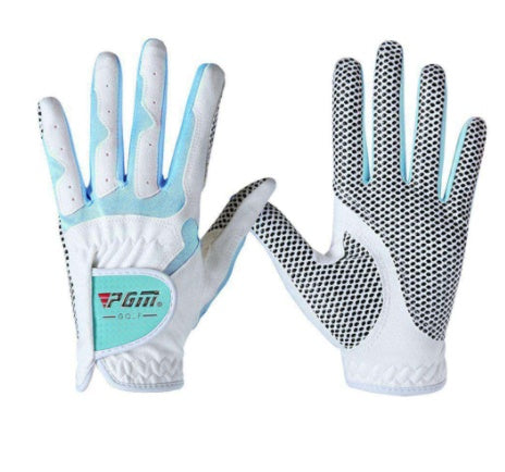 Ladies Gloves Bule white