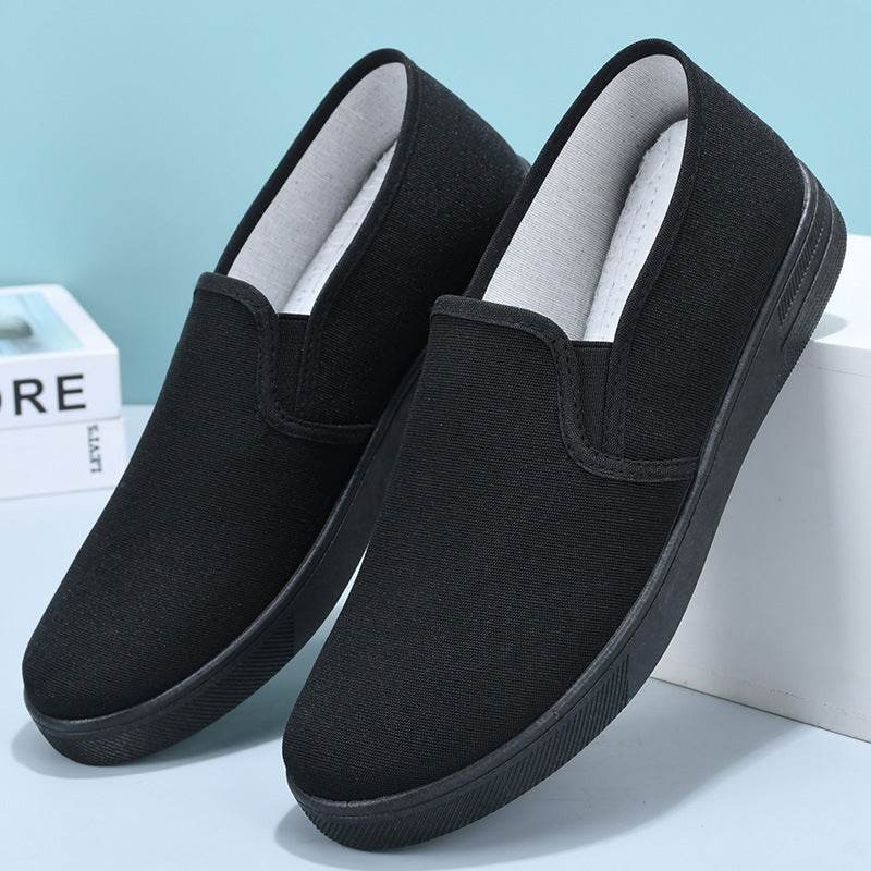 White Work Nurse Shoes Slip-on Non-slip Wear-resistant Big Black Background