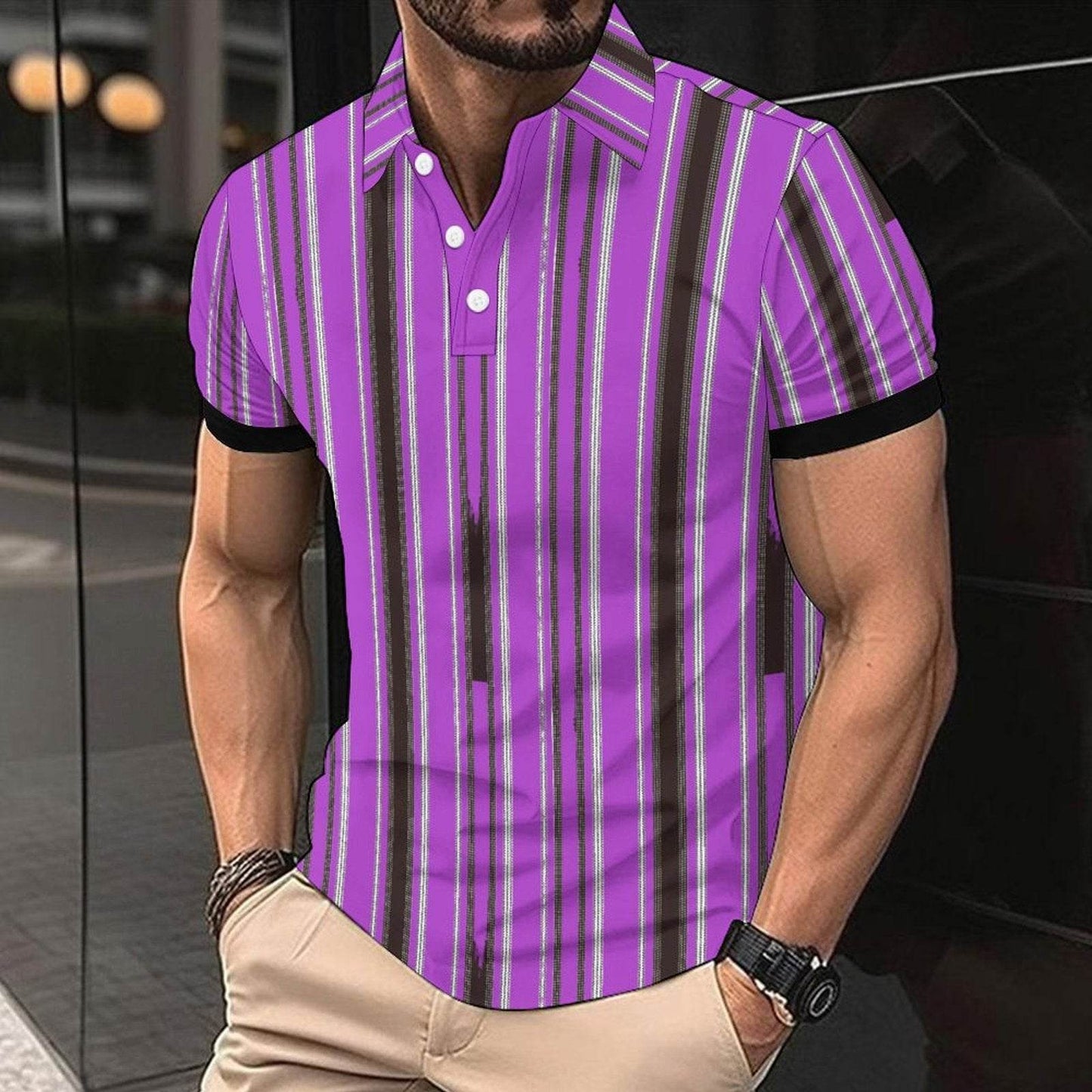 Fashion Casual Men's American Printed Short Sleeve CD03337