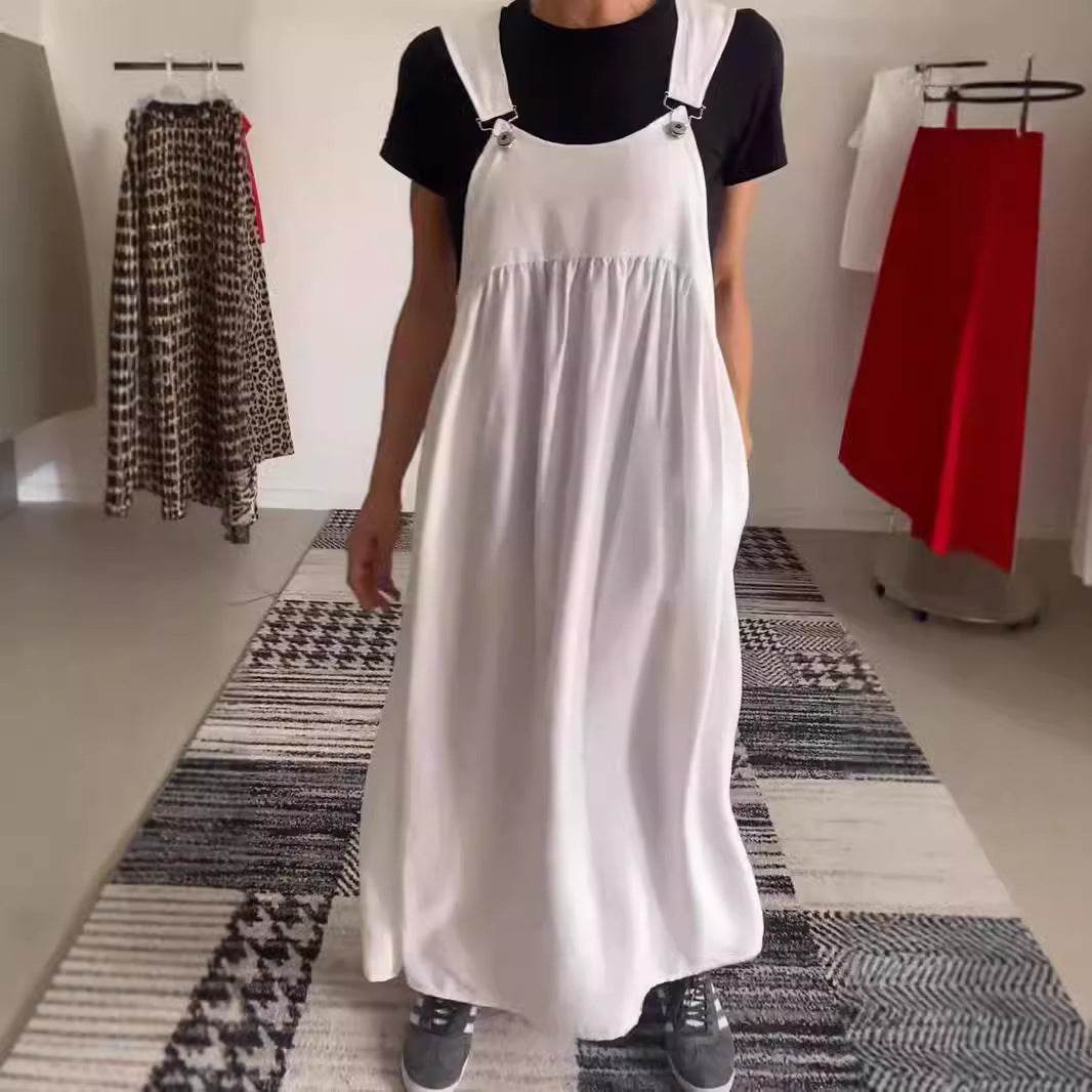 Women's Cotton And Linen Sling Dress