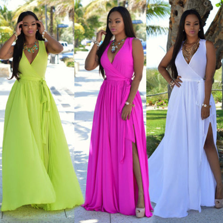 Fashion Women's Loose Chiffon Sexy Dress