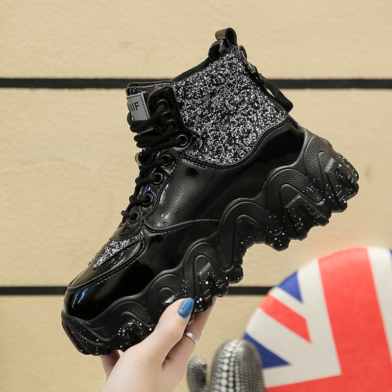 Big wavy snowflake daddy shoes Sliver