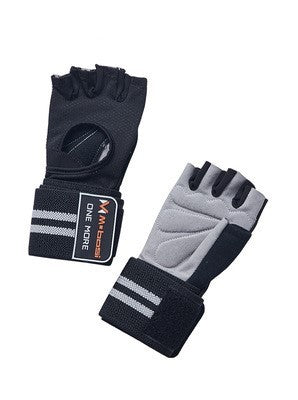 Weightlifting gloves breathable Body black and gray