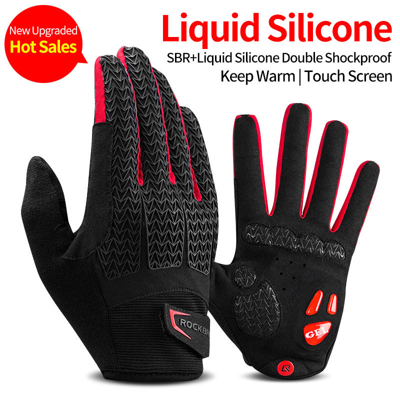Cycling gloves all refer to bicycle motorcycle gloves Red