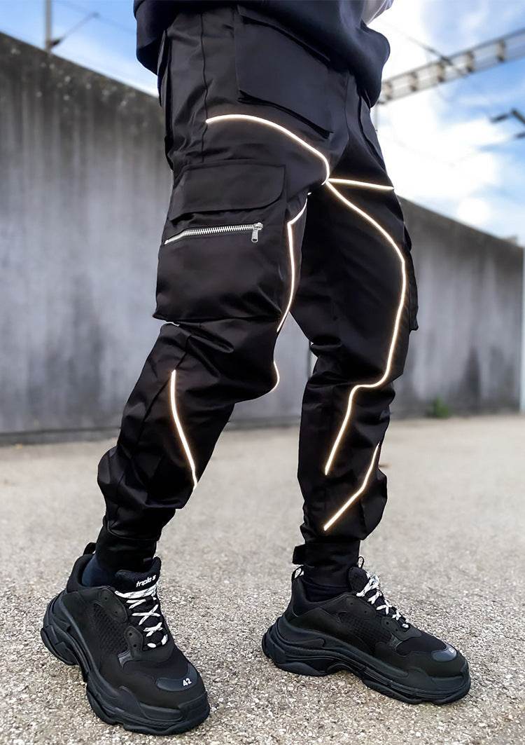 Autumn new casual pants men's Korean fashion brand Black