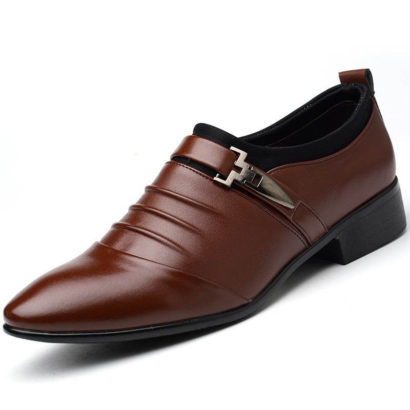 new winter shoes business casual shoes British fashion pointed shoes 4647 large yards Brown
