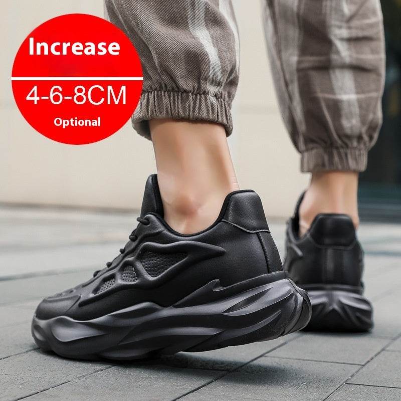 Summer New Invisible Height-increasing Shoes Men's 8CM Breathable Clunky Sneakers