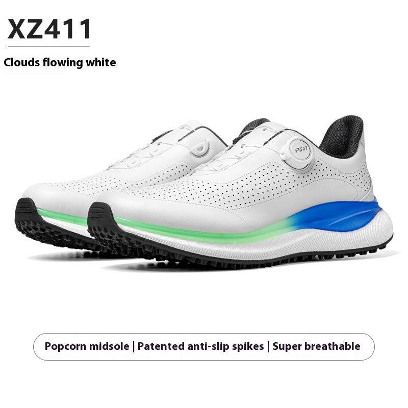 Men's Sports Sneakers Super Soft Popcorn Midsole Knob Shoes Cloud White