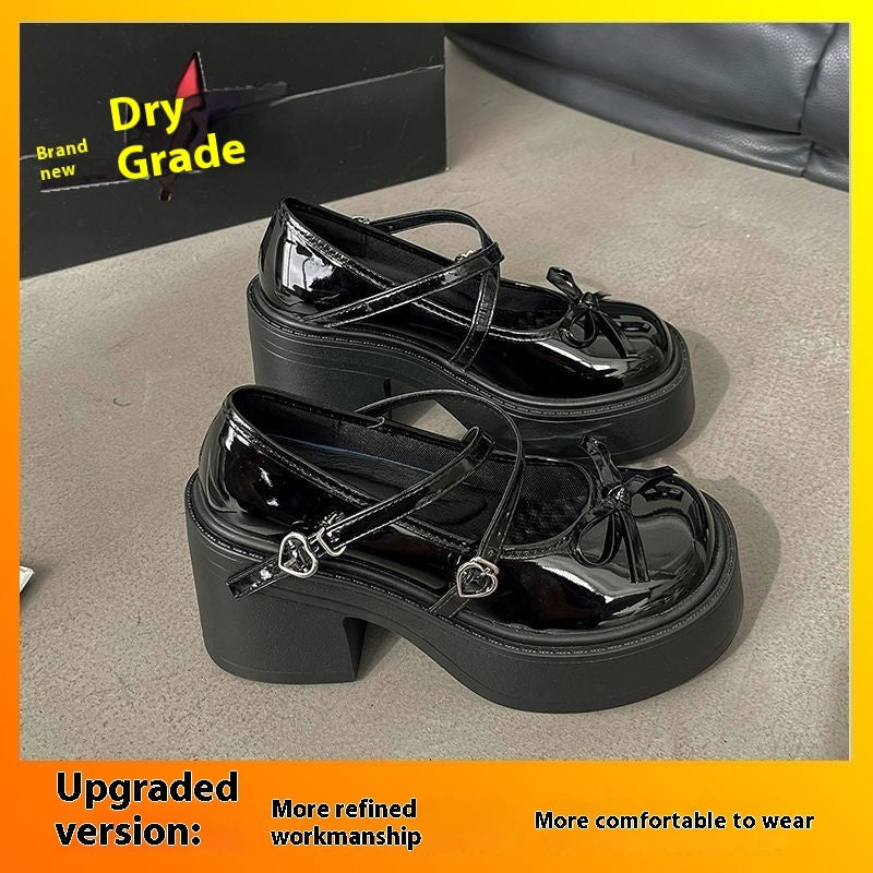 French Style All-matching Mary Jane Shoes Women Black