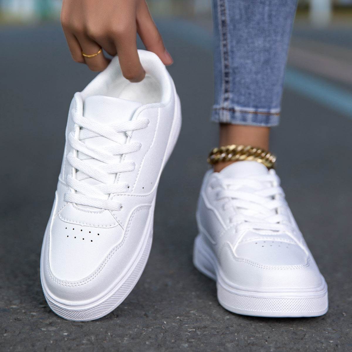 Breathable White Korean Casual Sneaker Breathable