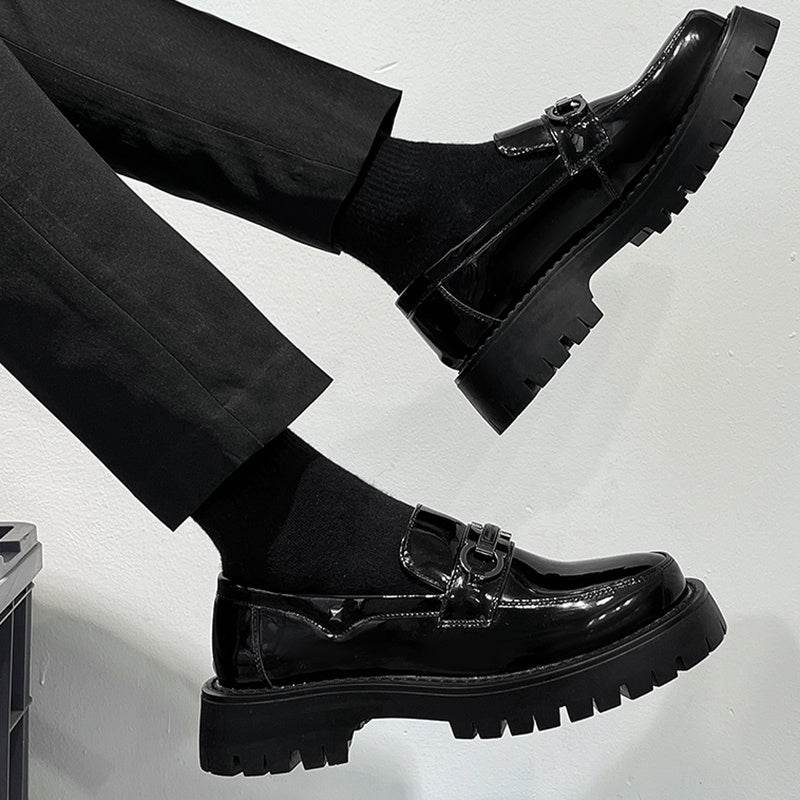 Black Hairstylist Korean Style British Casual Slip-On Shoes