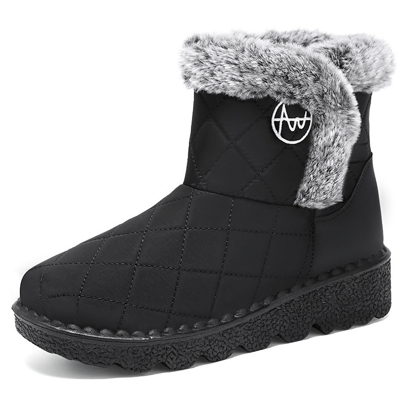 Women's High-top Soft Bottom Outdoor Snow Boots DZ GM 996 Black