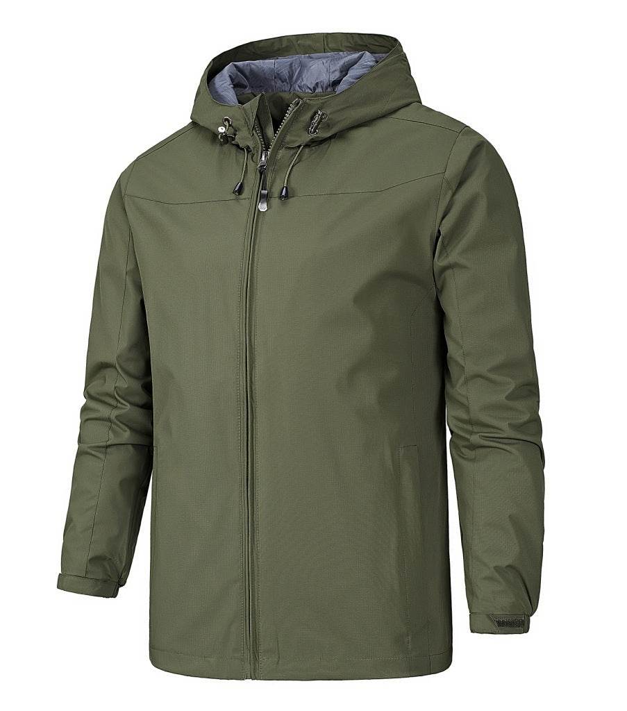 Outdoor Windproof And Waterproof All Season Mountaineering Jacket Jacket For Men ArmyGreen
