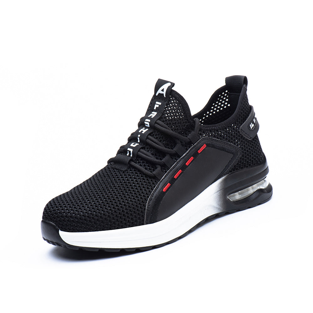 Mesh Fly Woven Anti-Smashing And Anti-Piercing Safety Shoes Black white