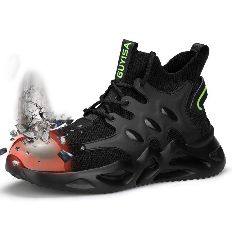 Men's Breathable Anti-smash And Anti-puncture Safety Shoes