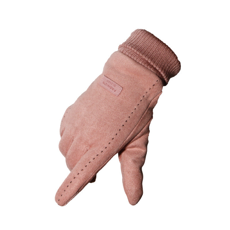 Suede gloves Light Pink