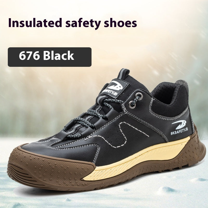 Flyknit Safety Comfortable Breathable Work Shoes 676 Black