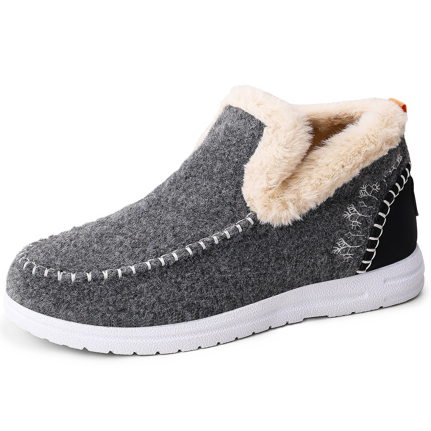 Cold-proof Female Lightweight Simple Cotton Boots Gray