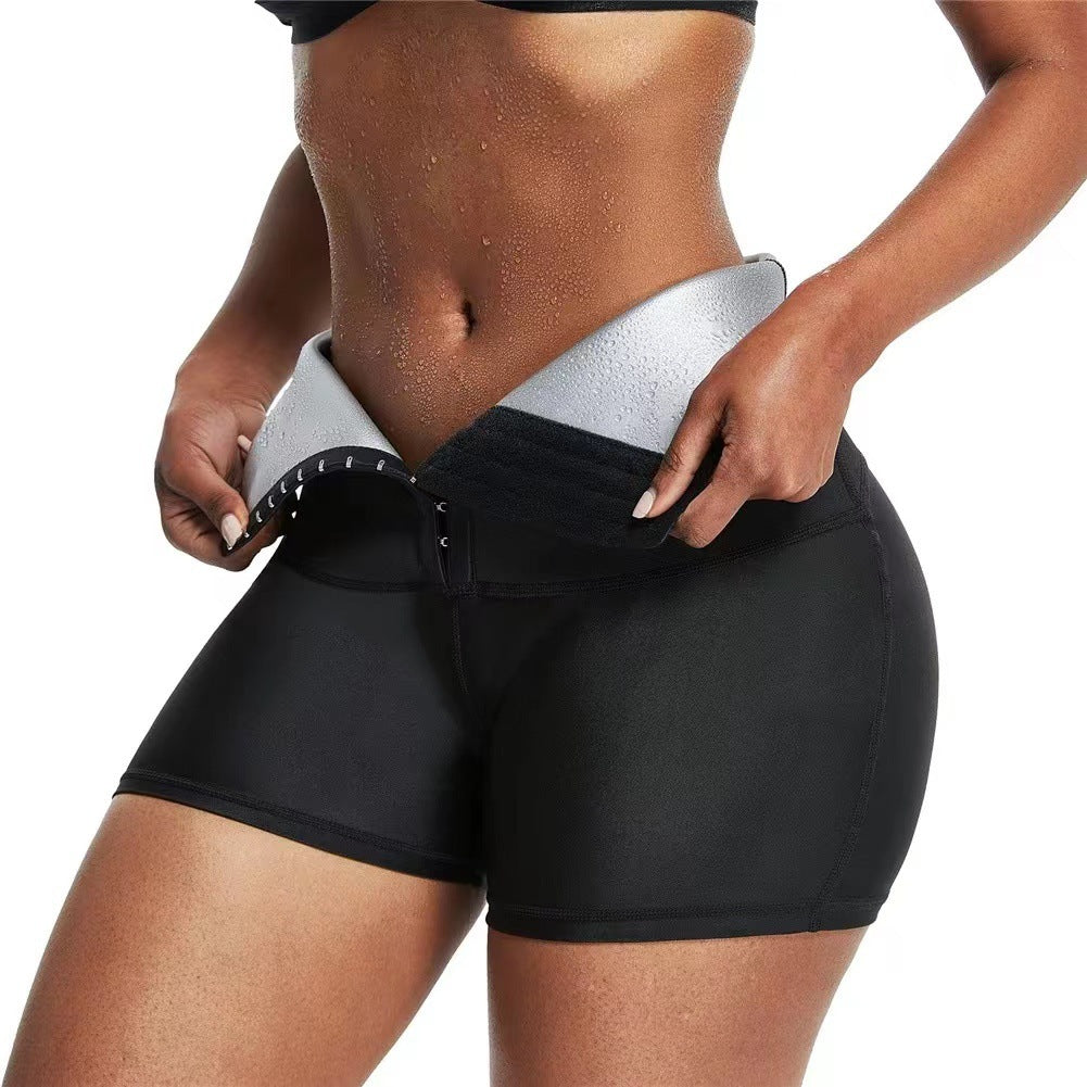 Slimming Pants Waist Trainer Shapewear Tummy Hot Thermo Sweat Leggings Fitness Workout Sweat Sauna Pants Body Shaper Silver