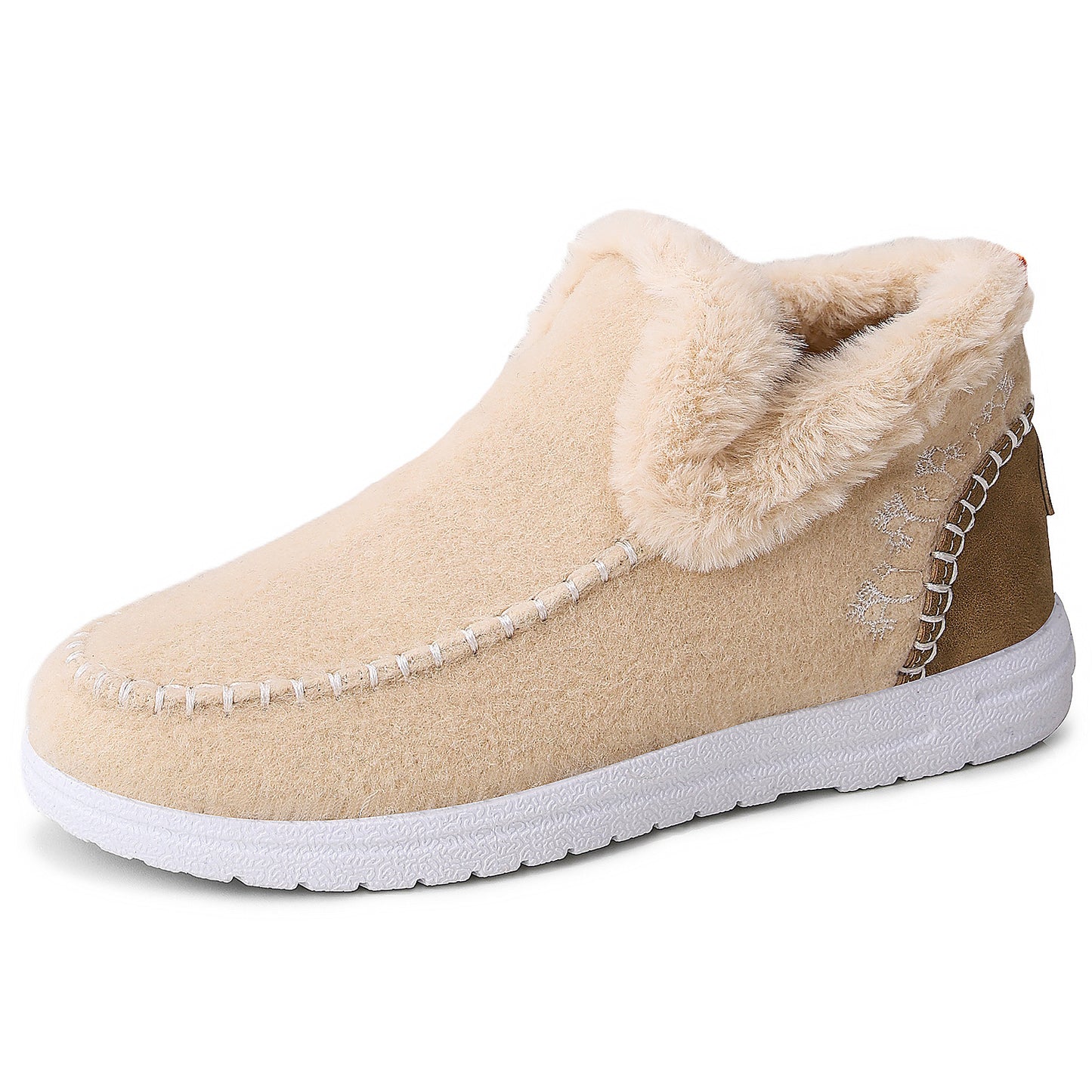 Cold-proof Female Lightweight Simple Cotton Boots Apricot