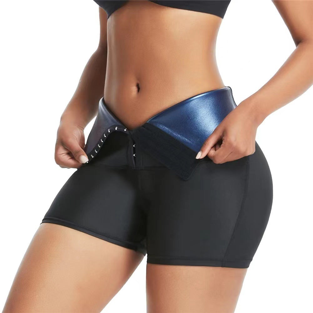 Slimming Pants Waist Trainer Shapewear Tummy Hot Thermo Sweat Leggings Fitness Workout Sweat Sauna Pants Body Shaper Blue