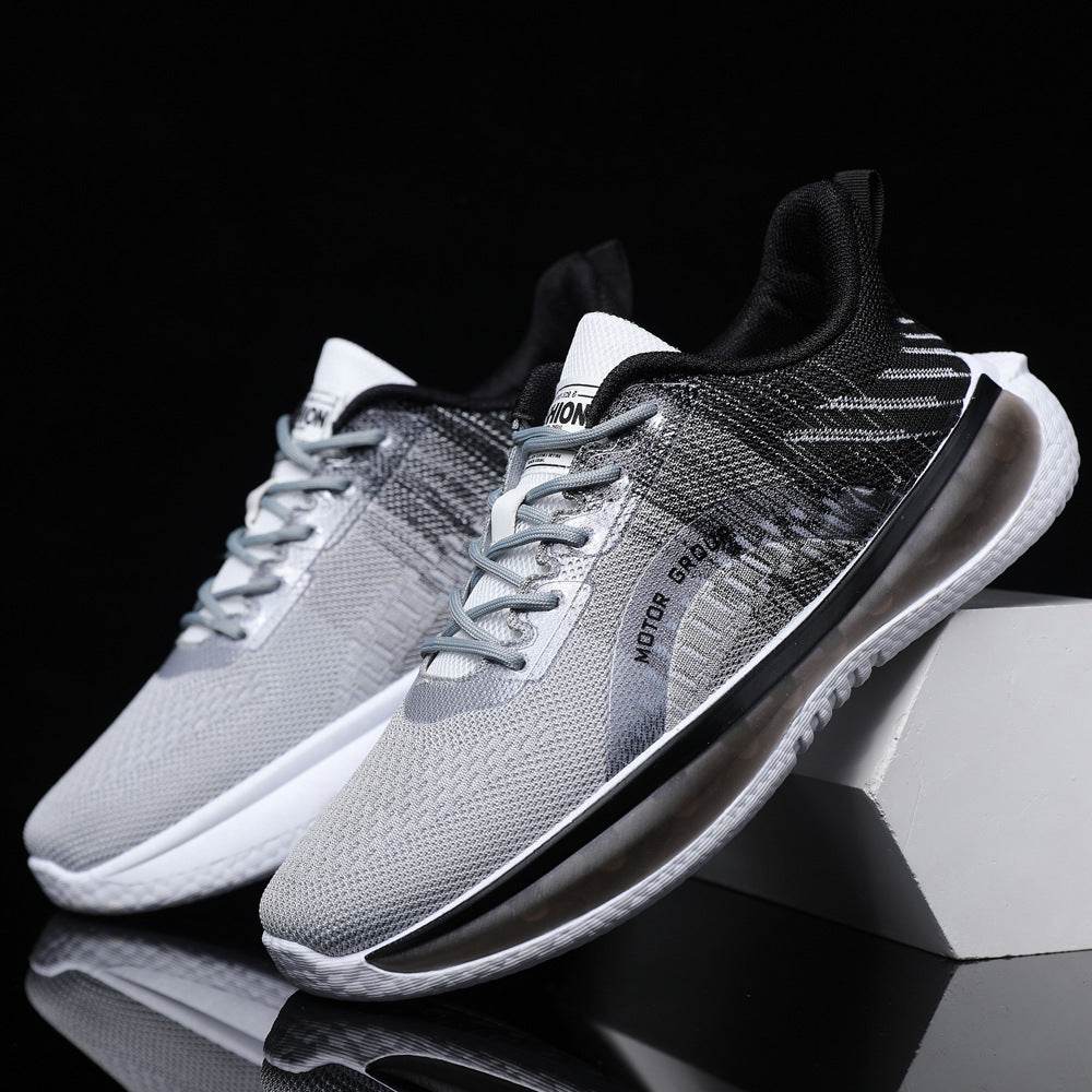 Men Sneakers Non-slip Sports Shoes Outdoor Training Running Shoes Black grey