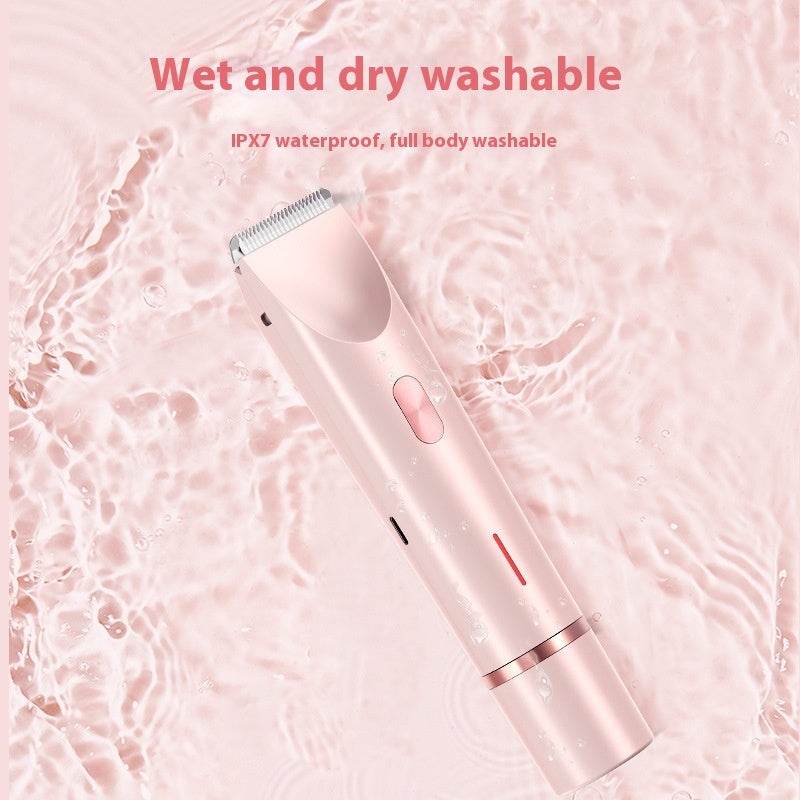 2 In 1 Hair Remover Women's Double Head Shaver Private Pubic Hair Trimmer Electric Razor Wet Dry Electric Body Hair - La Gaelliance DG ESsence