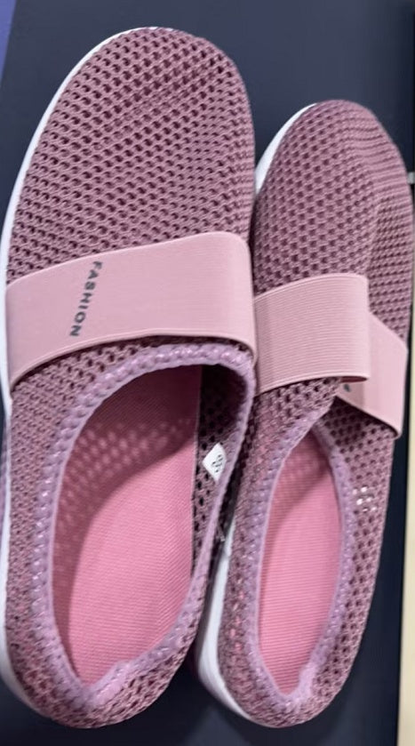 Sandals Women Breathable Non-slip Hollow Out Mesh Sandals Fashion Outdoor Ladies Shoes Pink