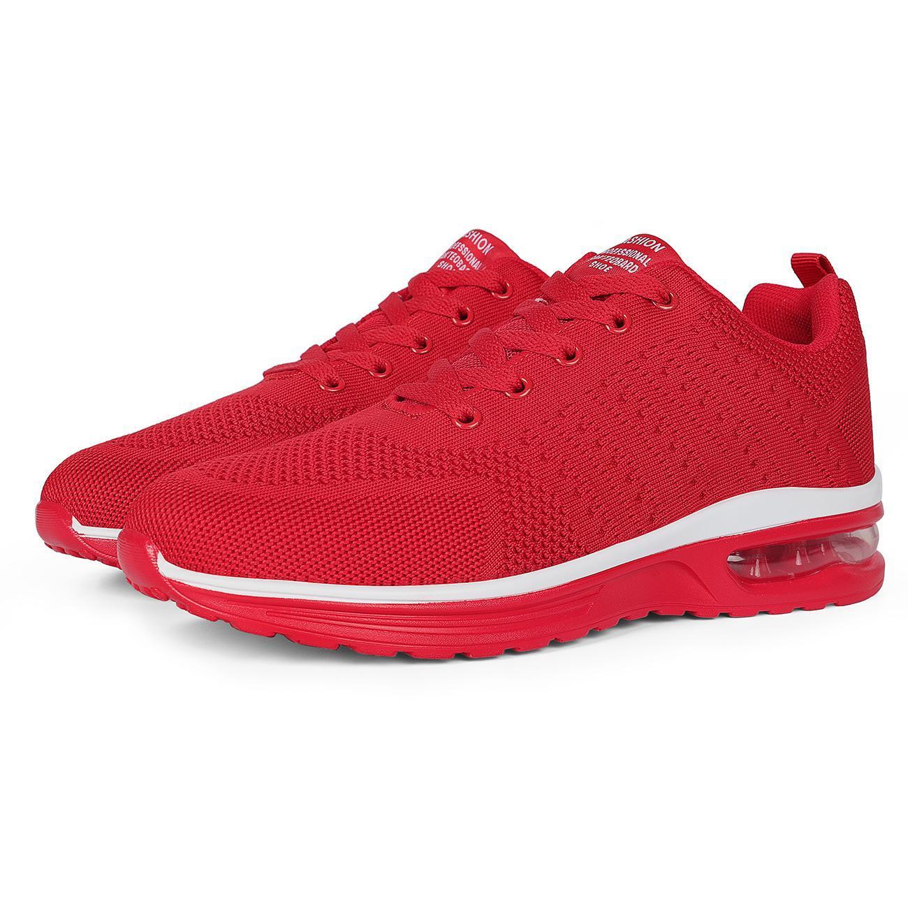 Casual Flyknit Breathable Light Running Shoes Red