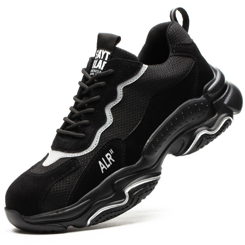 Anti-smashing, Anti-piercing Safety Shoes, Breathable Men And Women Black