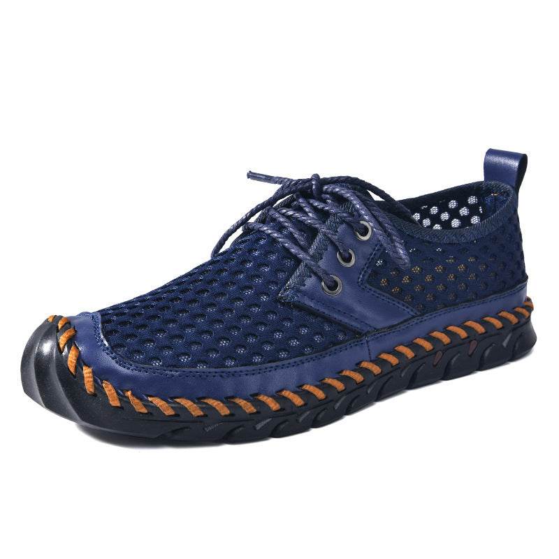 Casual And Lightweight Slip-on Plus Size Sports Tide Creek Shoes Soft Bottom Low Top Men's Shoes Blue