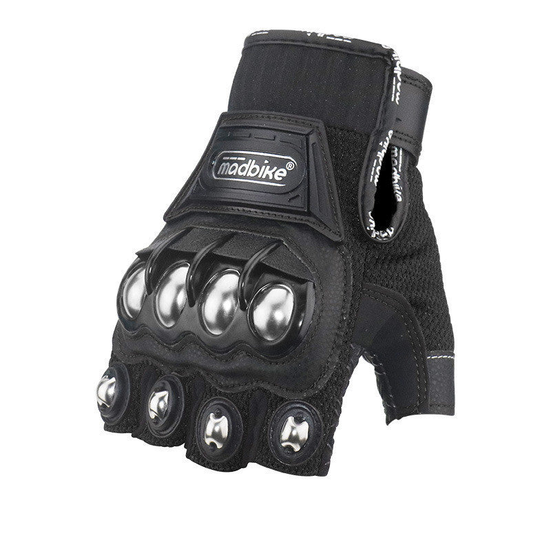 Madbike Gloves Motorcycle Half Finger Gloves Black