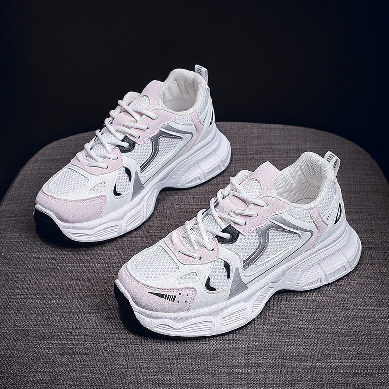 Women's Korean-style All-matching Platform Casual Shoes D53 Pink