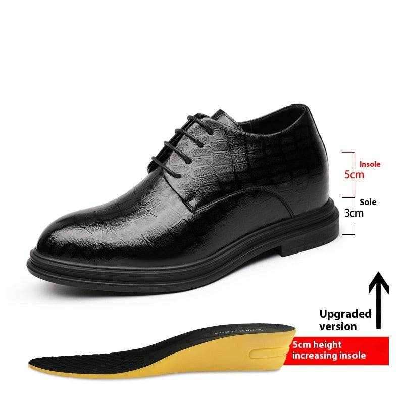 Business Formal Wear Leather Shoes Men's Leather Breathable Black