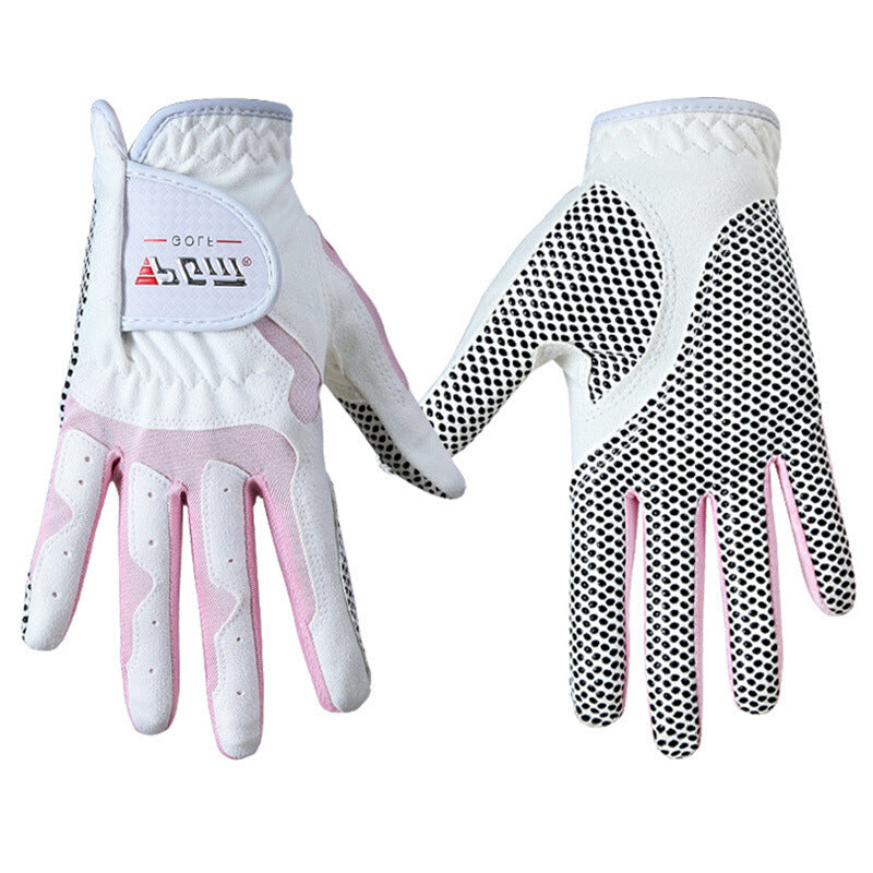 Ladies Gloves Pink white