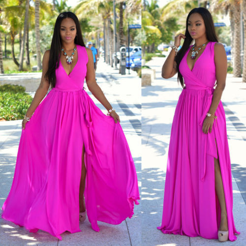 Fashion Women's Loose Chiffon Sexy Dress