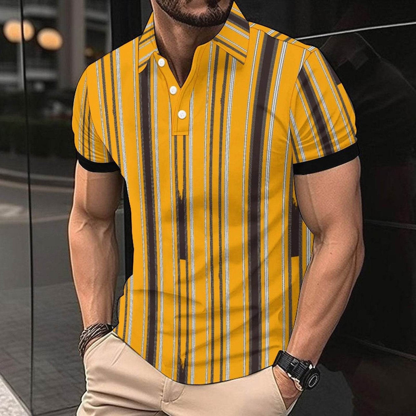 Fashion Casual Men's American Printed Short Sleeve CD03339